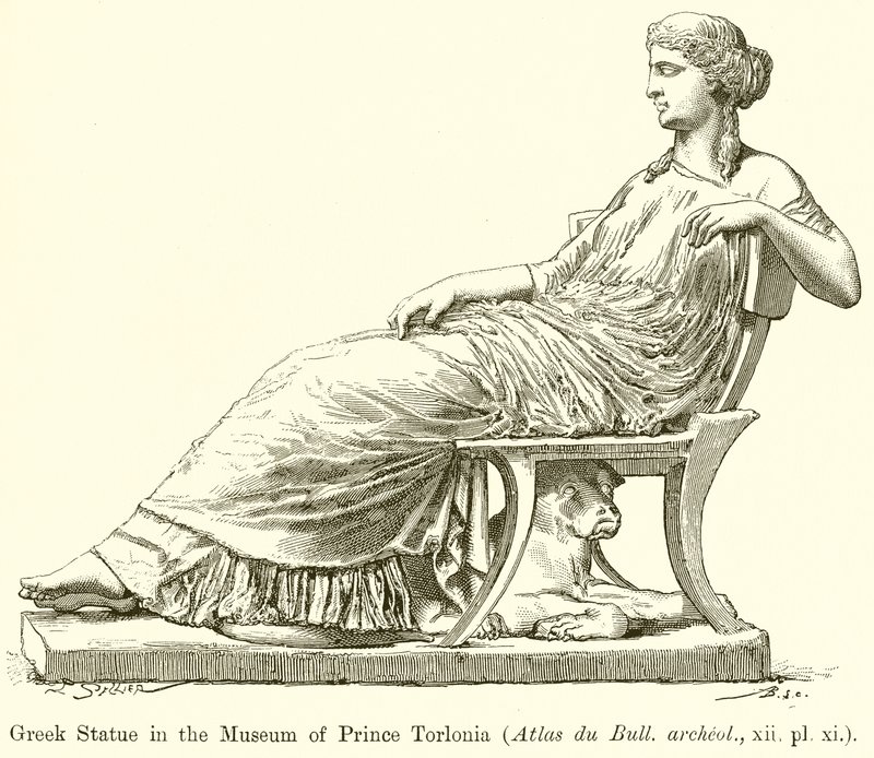Estatua griega en el Museo del Príncipe Torlonia de English School