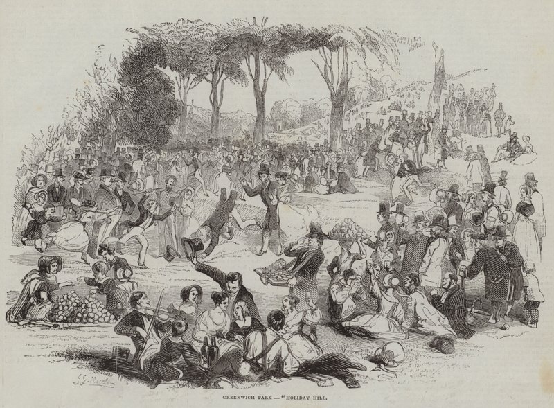Parque de Greenwich, Holiday Hill (grabado) de English School