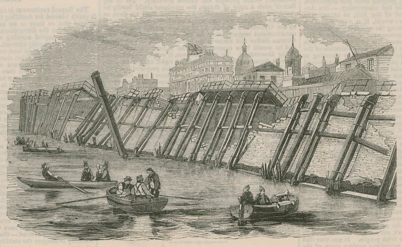 Muelle de Greenwich después de la caída de English School