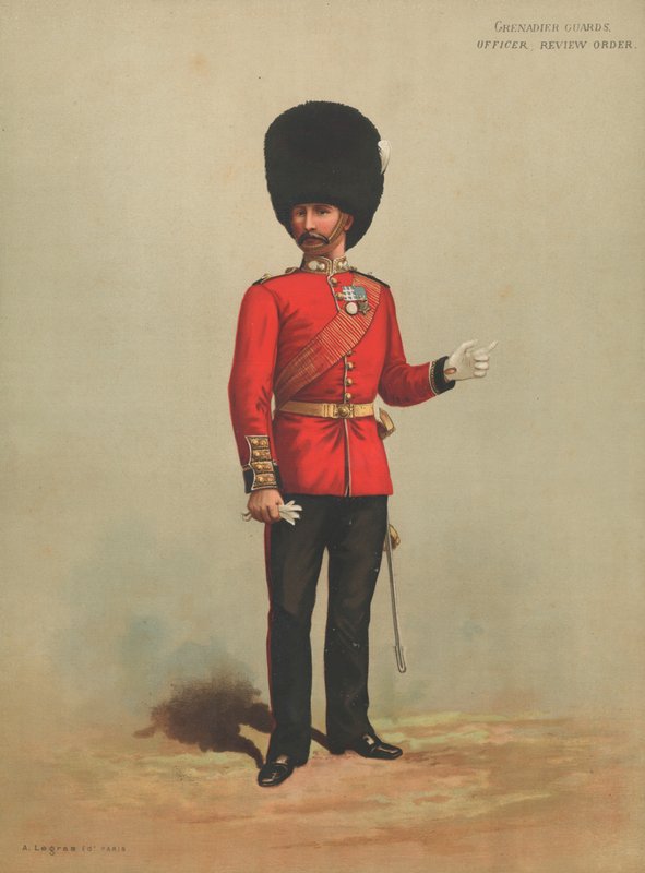 Guardias de Granaderos, Oficial, Orden de Revista de English School