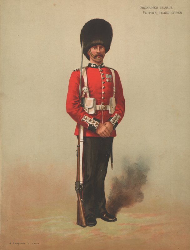 Guardias de Granaderos, Soldado, Orden de Guardia de English School