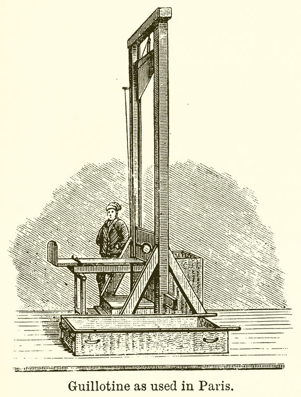 Guillotina usada en París de English School