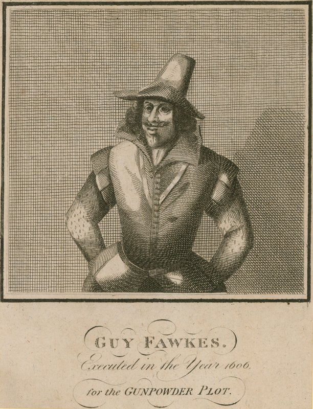 Guy Fawkes, ejecutado en el año 1606 por la Conspiración de la Pólvora de English School