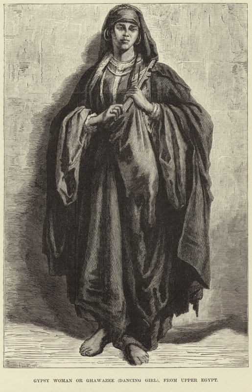 Mujer gitana o ghawzee del Alto Egipto de English School