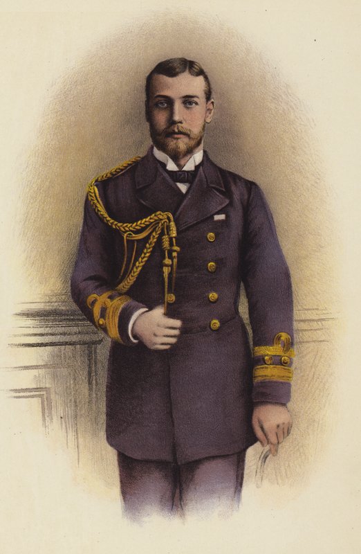S.A.R. el Príncipe Jorge de Gales (litografía en color) de English School