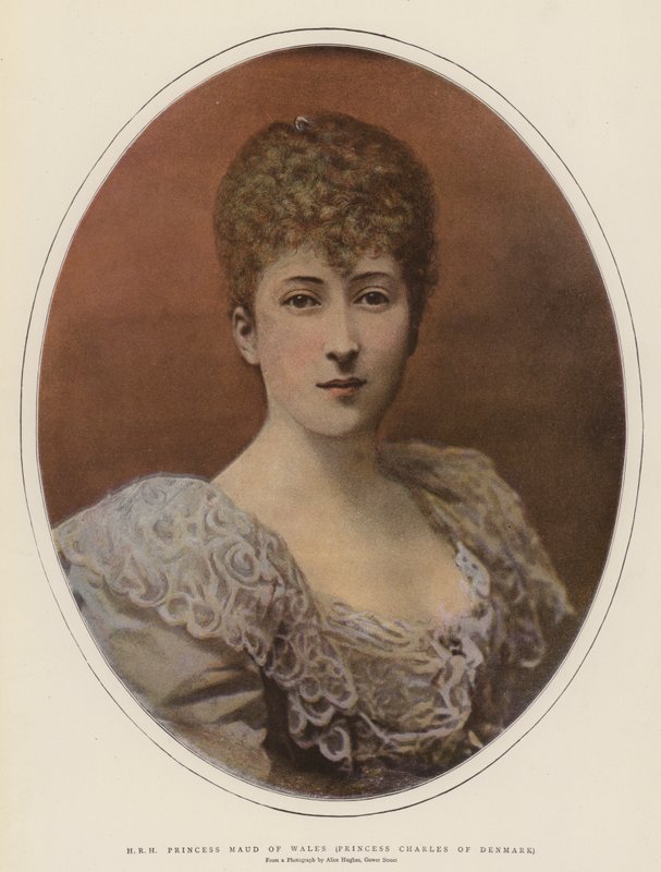 S.A.R. Princesa Maud de Gales, Princesa Carlos de Dinamarca (litografía a color) de English School