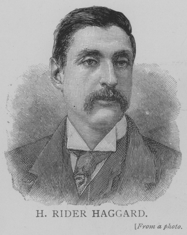 H Rider Haggard (grabado) de English School