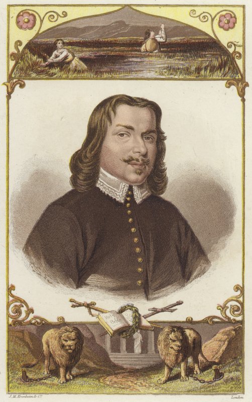 Retrato de medio cuerpo de un hombre con ropa del siglo XVIII de English School