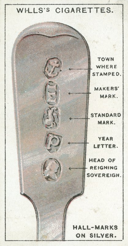 Marcas de contraste en plata de English School