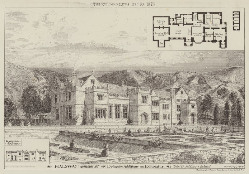 Halsway, Somersetshire, diseño para adiciones y restauración de English School
