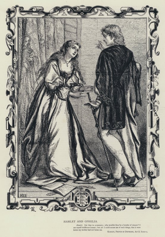 Hamlet y Ofelia, Hamlet, Príncipe de Dinamarca, Acto iii, Escena 1 de English School