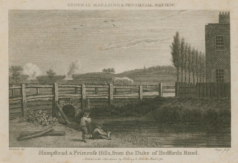 Hampstead y Primrose Hills, desde la carretera del Duque de Bedford de English School
