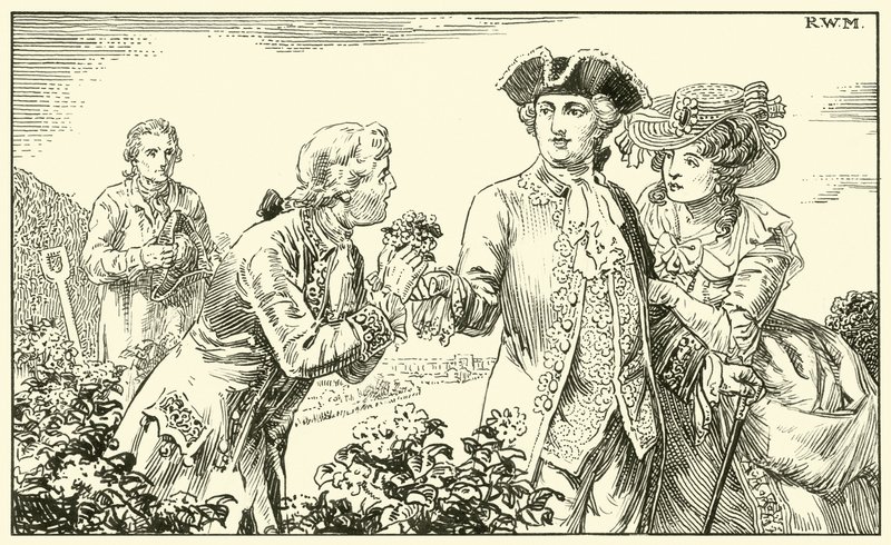 Entregó un ramo de flores de patata a su majestad de English School