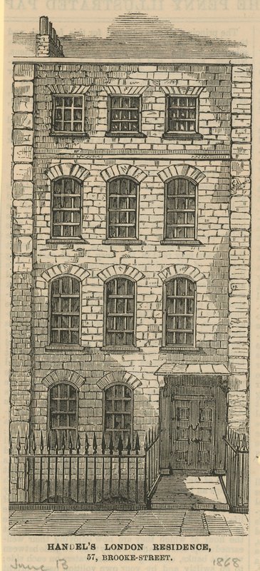 Residencia de Handel en Londres, 57 Brooke Street de English School