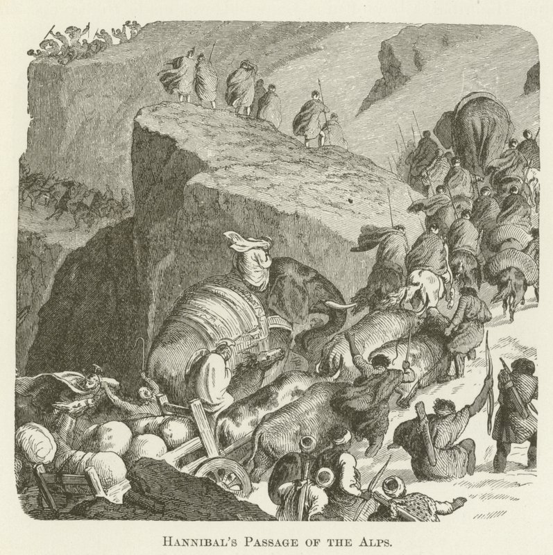 El paso de los Alpes por Aníbal de English School