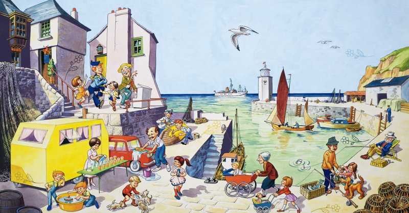Escena del Puerto (con imágenes ocultas) de English School
