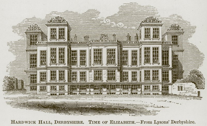 Hardwick Hall, Derbyshire, ilustración de La historia comprensiva de Inglaterra de English School
