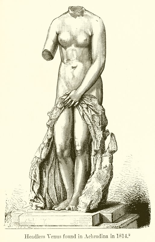 Venus sin cabeza encontrada en Acradina en 1814 de English School