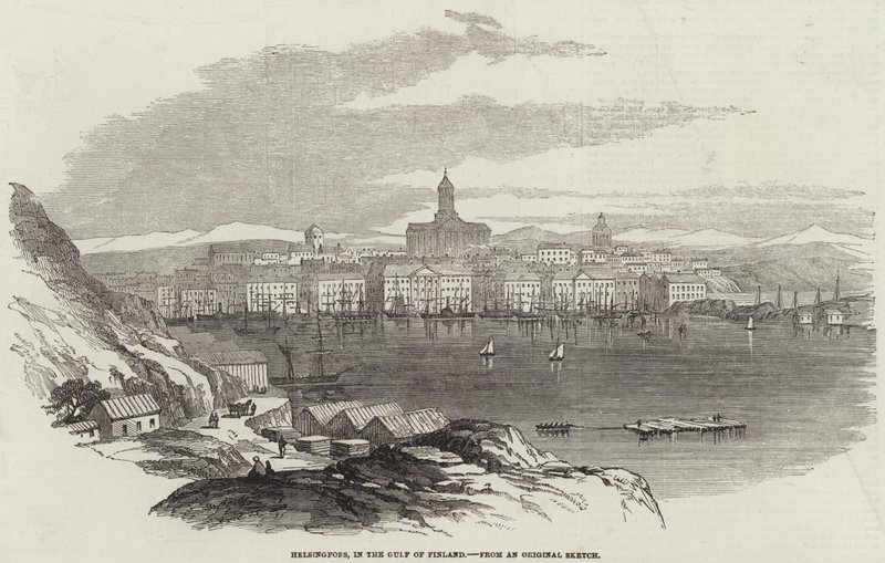 Helsingfors, en el golfo de Finlandia (grabado) de English School