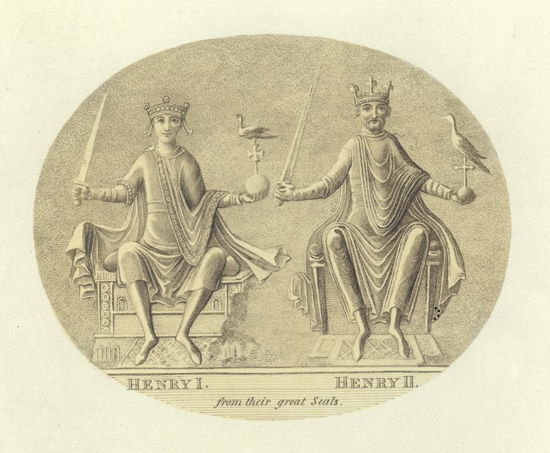Enrique I y Enrique II, reyes de Inglaterra de English School