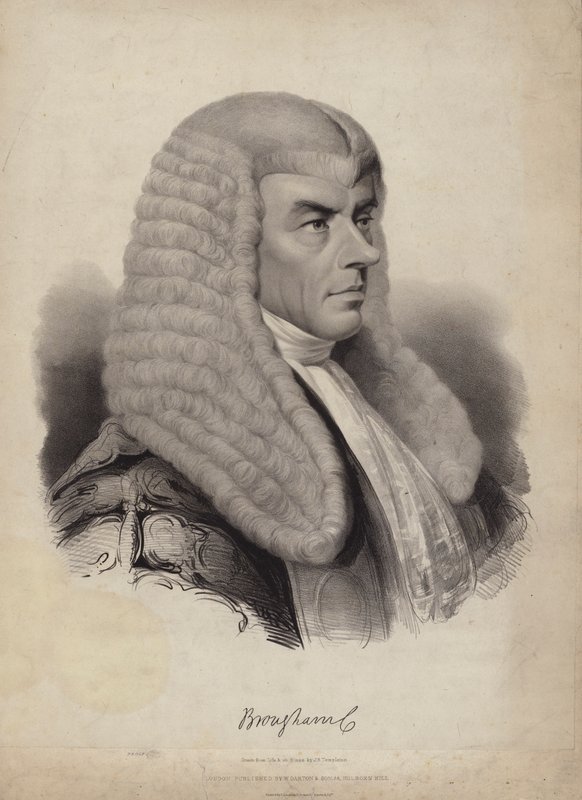 Henry Brougham, 1er Barón Brougham y Vaux, político británico y MP de English School