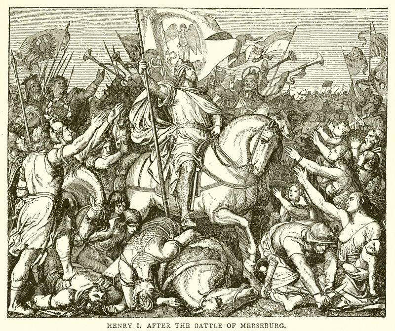 Enrique I después de la batalla de Merseburg de English School