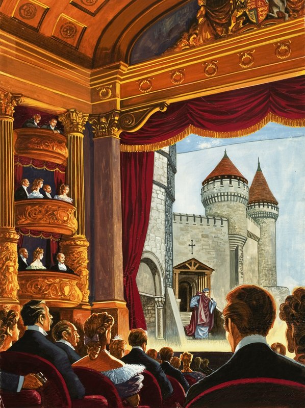 Henry Irving como Thomas a Becket de English School