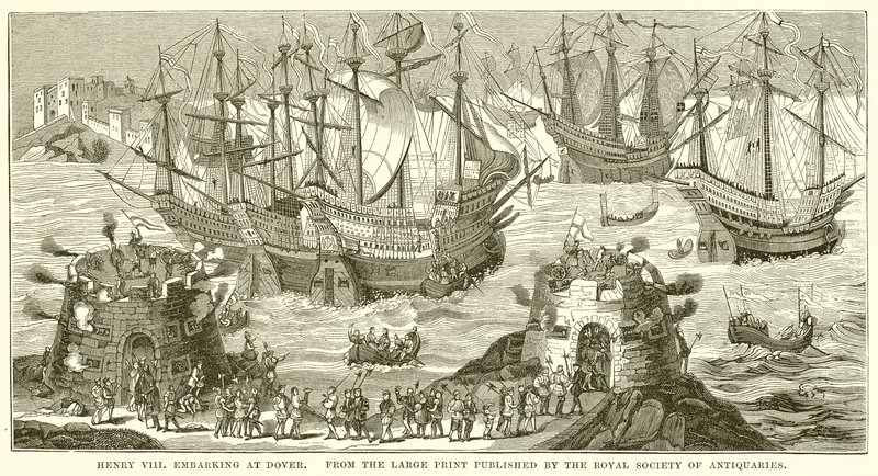 Enrique VIII embarcando en Dover de English School