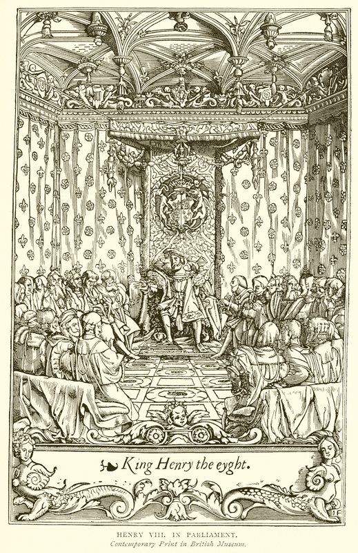 Enrique VIII en el Parlamento de English School