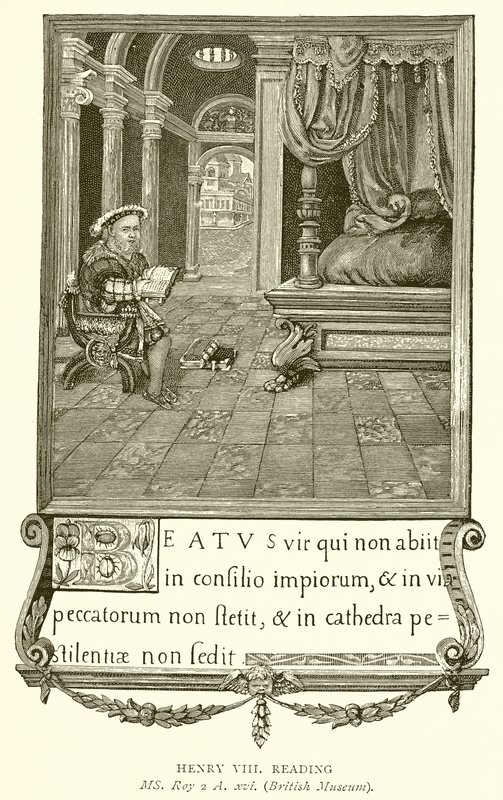 Enrique VIII leyendo de English School