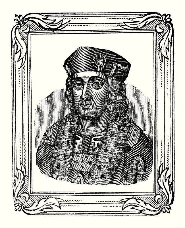 Enrique VII nació en 1457, coronado en 1485, y murió en 1509 de English School