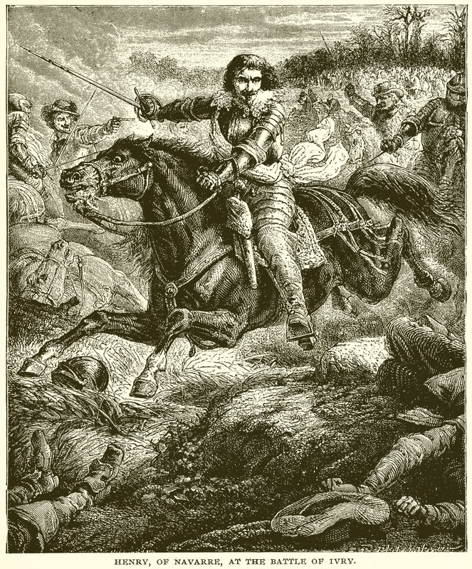 Enrique de Navarra en la Batalla de Ivry de English School