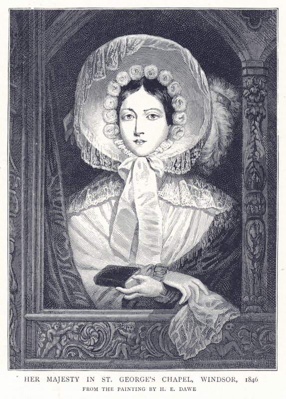 Su Majestad en la Capilla de San Jorge, Windsor, 1846 de English School