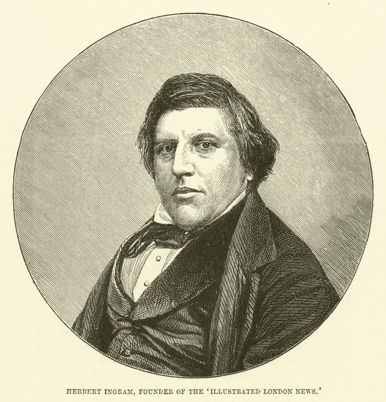 Herbert Ingram, fundador del Illustrated London News (grabado) de English School