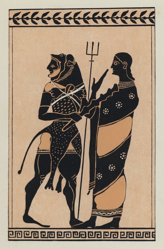 Hércules y Poseidón (litografía en color) de English School