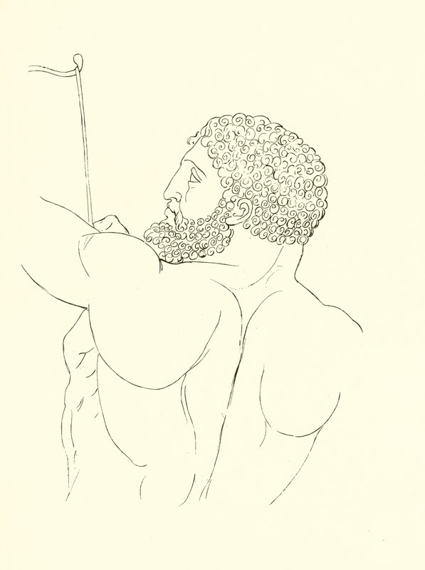 Hércules, lleno de dignidad, fuerza y valor, destruyendo calmadamente a las Estinfálides de English School