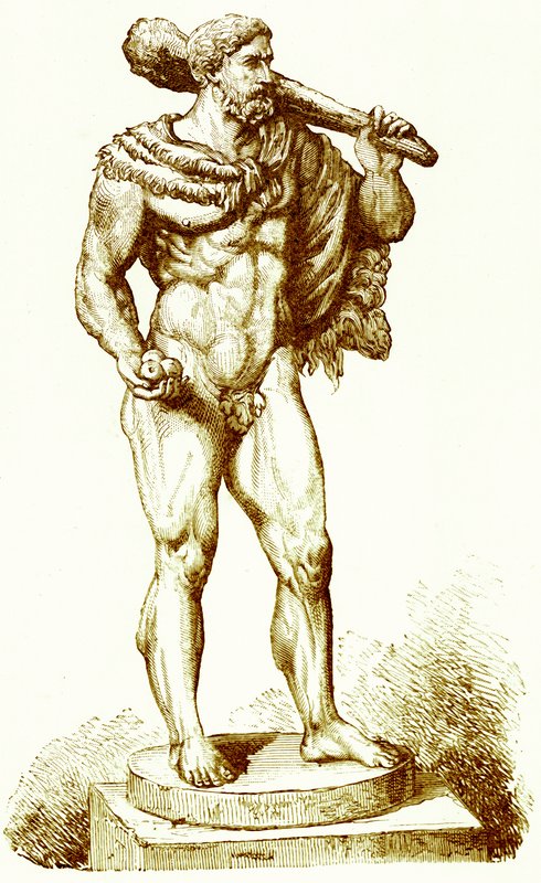 Hércules, ilustración de la Historia de Roma de Victor Duruy, publicada en 1884 de English School