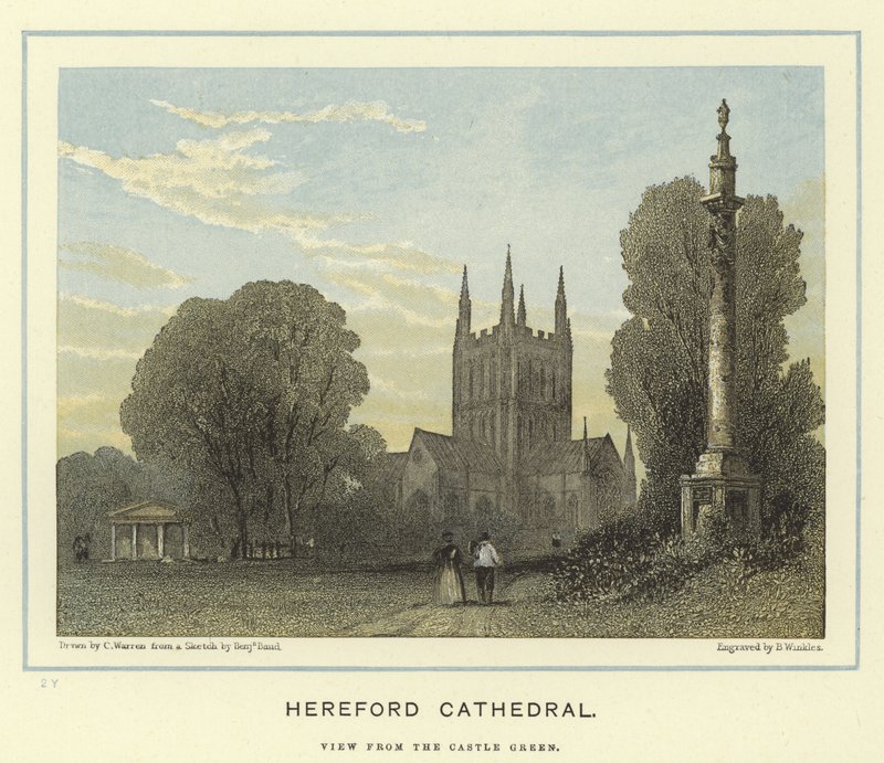 Catedral de Hereford, vista desde Castle Green de English School