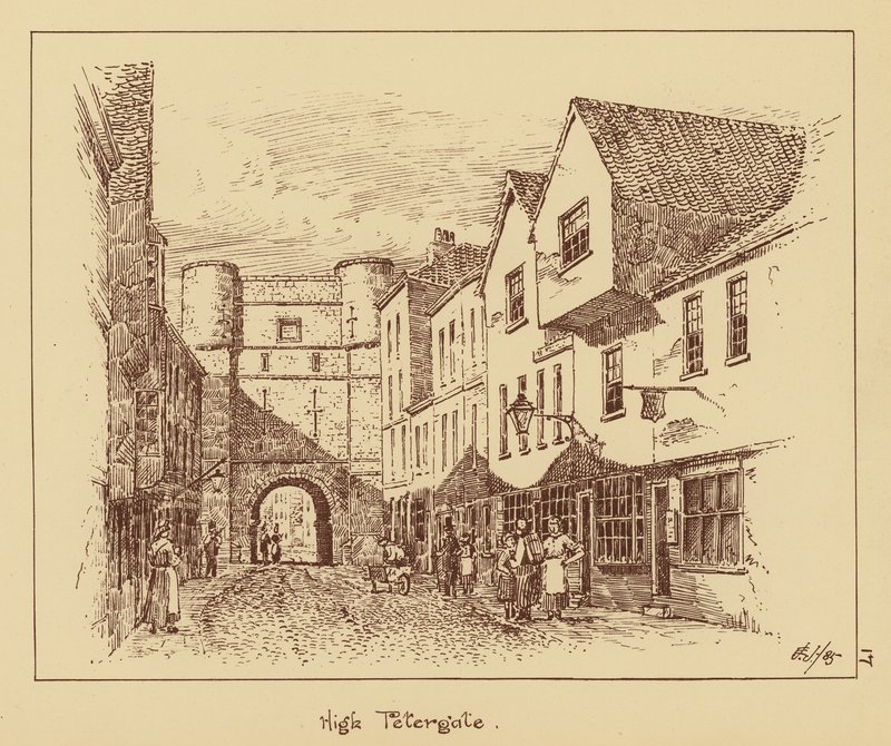 High Petergate (litografía) de English School