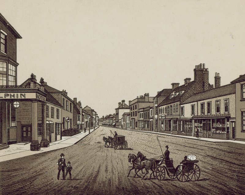 High Street, Petersfield (litografía) de English School