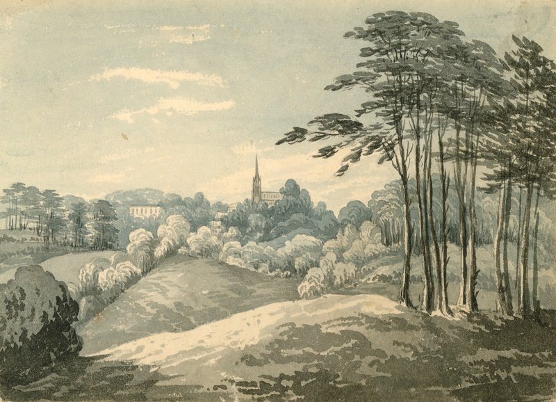 Iglesia de Highgate, Londres, desde Hampstead Heath de English School