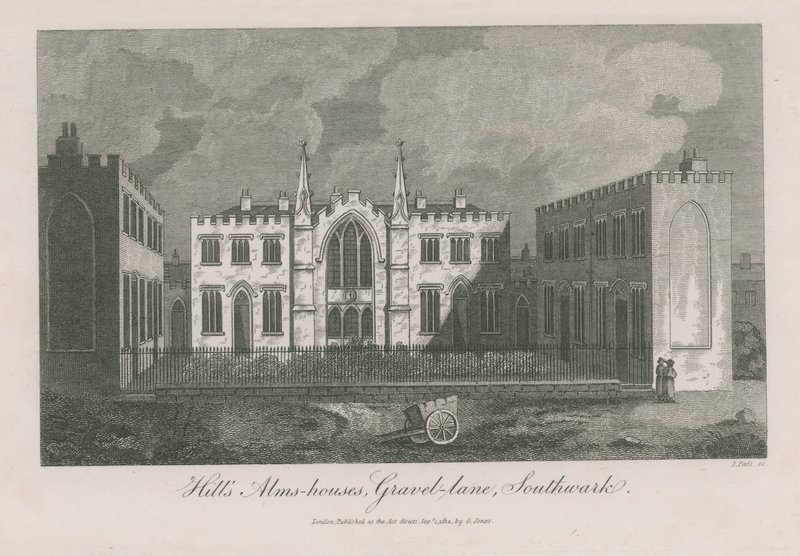 Casas de beneficencia de Hills en Gravel Lane de English School