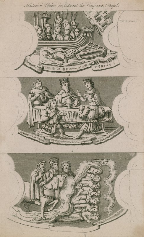 Friso histórico en la Capilla de Eduardo el Confesor de English School