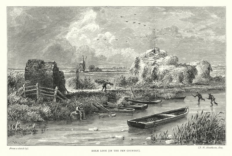 Holm Lode, in the Fen Country (grabado) de English School