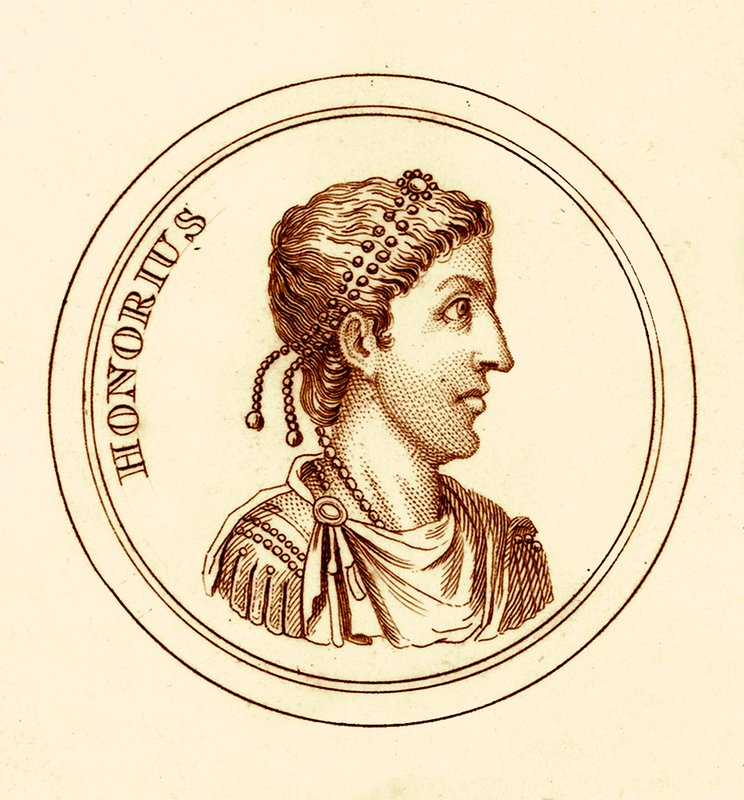 Honorio, ilustración del Diccionario Histórico Universal de George Crabb, publicada en 1825 de English School