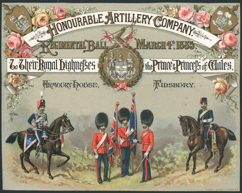 Compañía de Artillería Honorable, Baile Regimental, 4 de marzo de 1885 de English School