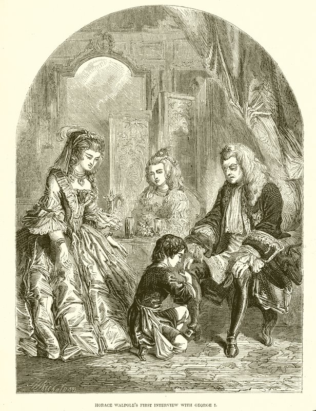 La Primera Entrevista de Horace Walpole con Jorge I de English School
