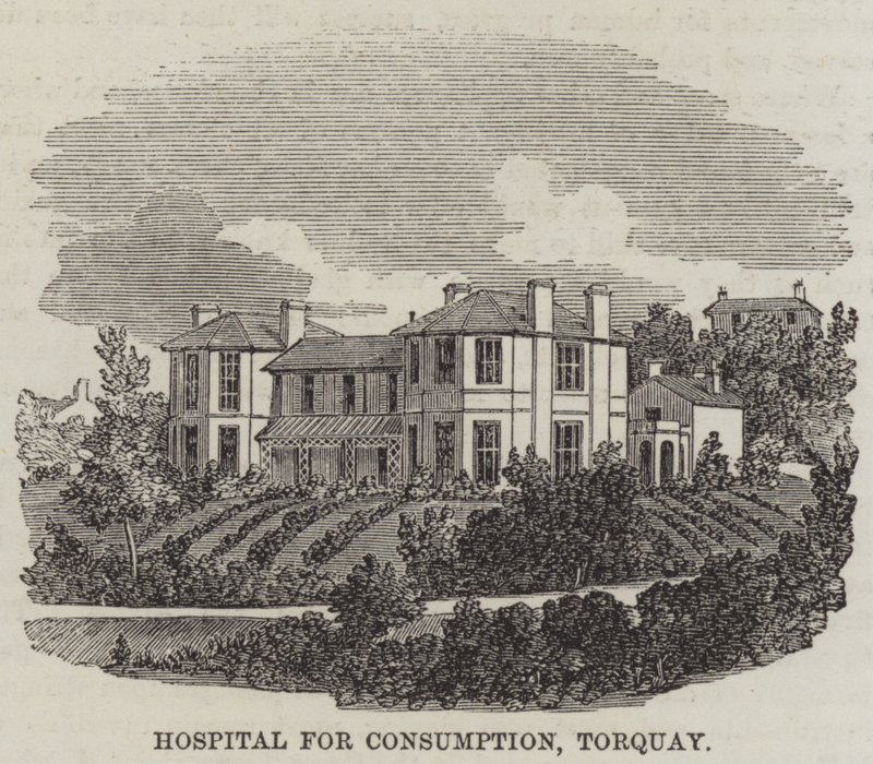 Hospital para el consumo, Torquay (grabado) de English School
