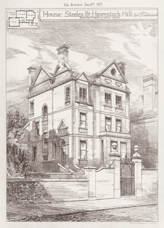 Casa, Steeles Road, Haverstock Hill, para C E Johnson de English School