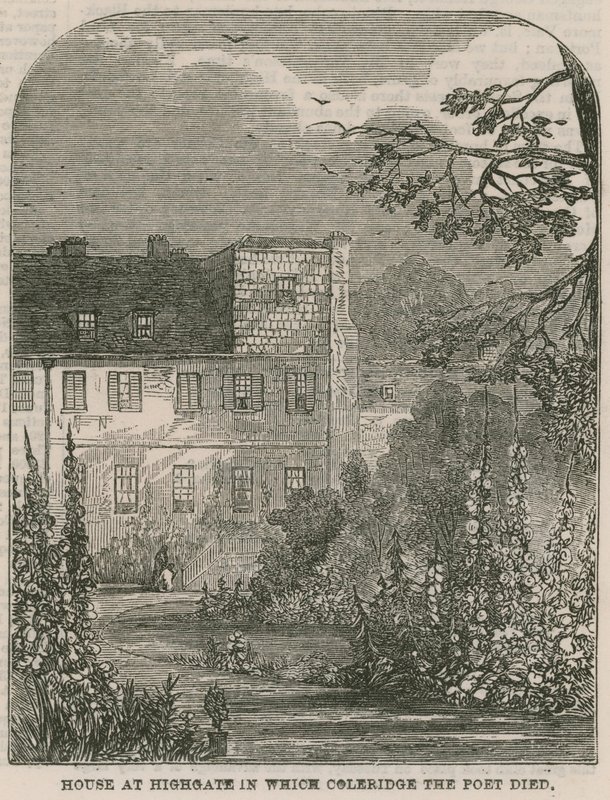 Casa en Highgate, Londres, en la que murió el poeta Samuel Coleridge de English School